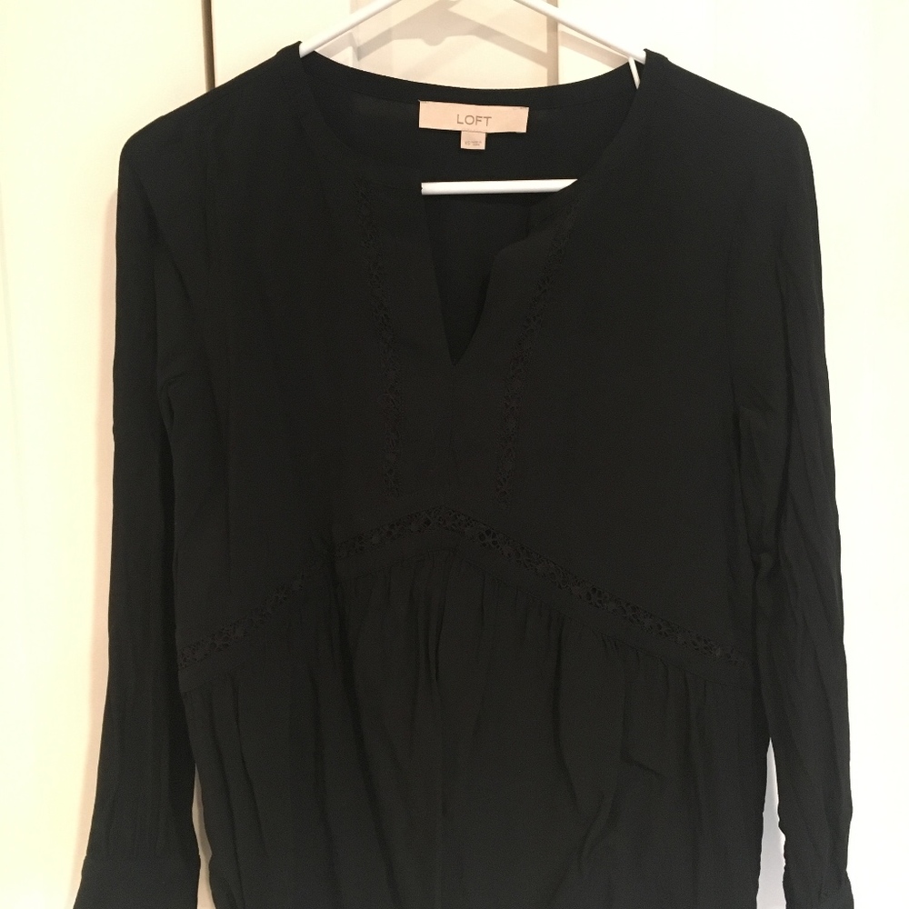 Loft Black Blouse
